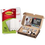 Command Large Picture Hanging Strips, Damage Free Hanging Picture Hangers, No Tools Wall Hanging Strips for Living Spaces, 4 White Adhesive Strip Pairs